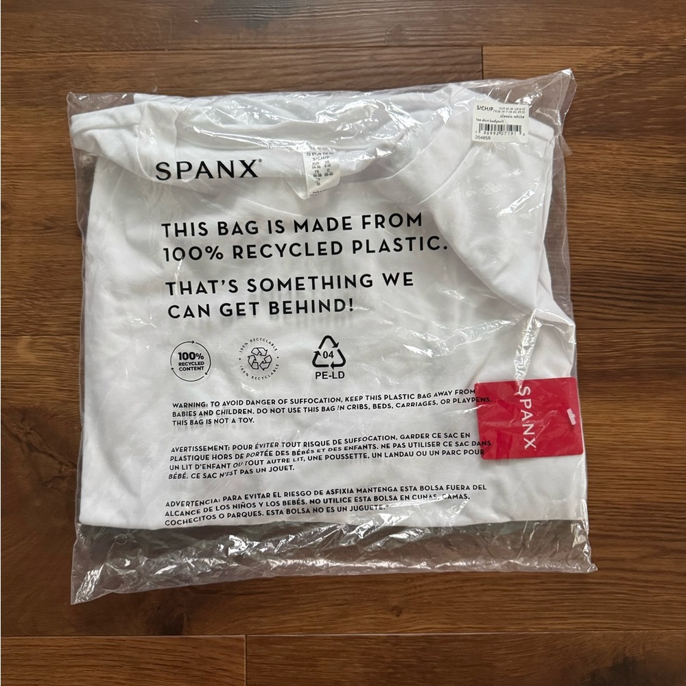 NWT Spanx White T-Shirt Bodysuit - Picture 4 of 5